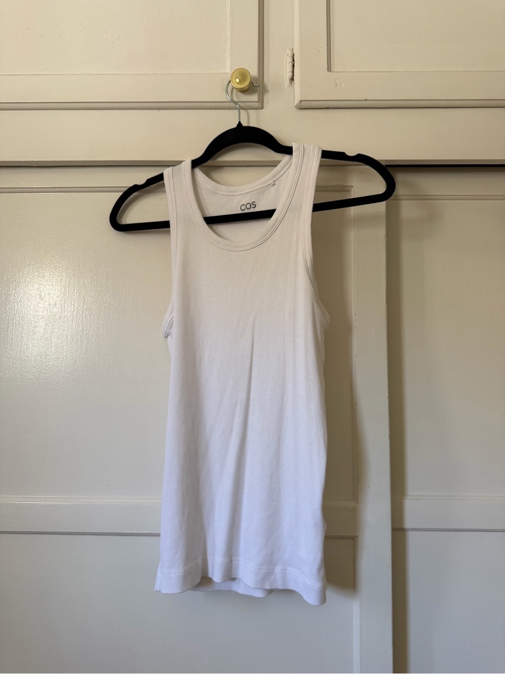 COS White Organic Cotton Ribbed Tank - Picture 2 of 5